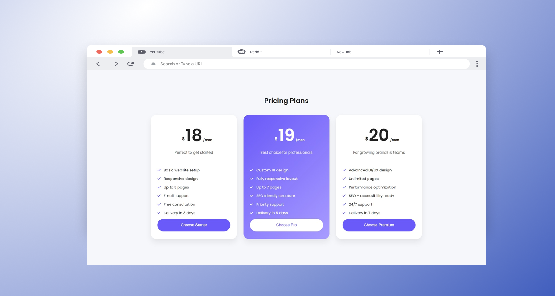 Landing page